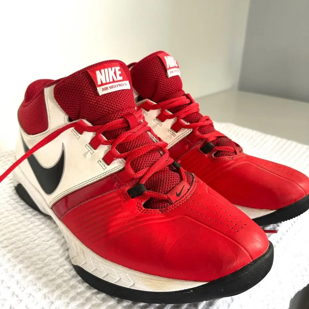 Men's Nike Air Visi Pro 5 University Red/White Size US 10,5  Made In Vietnam